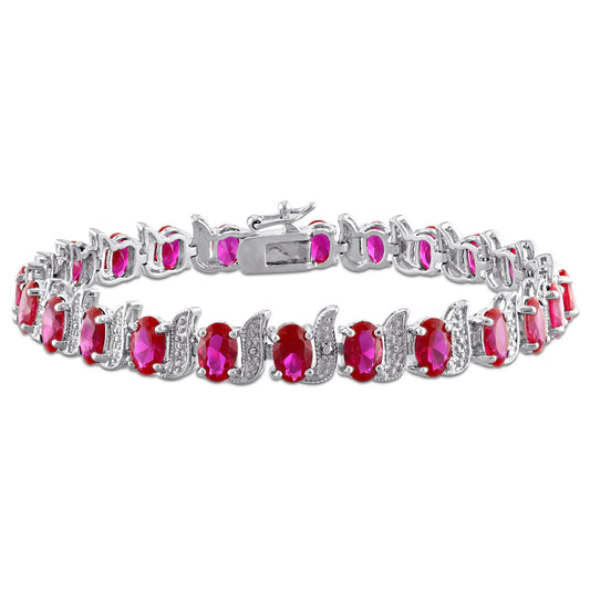 Created Ruby Tennis Bracelet