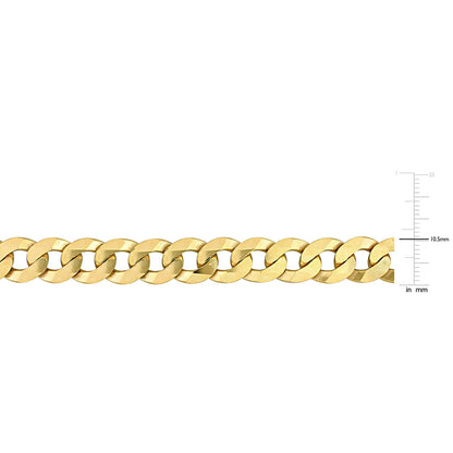 Curb link necklace yellow silver 24"