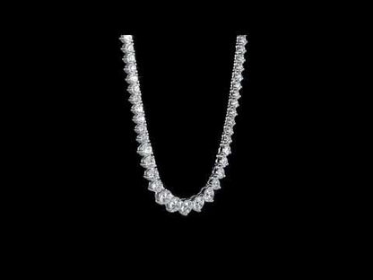Cubic Zirconia Graduated Tennis Necklace