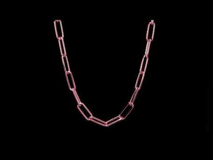 5MM Paperclip necklace rose plated