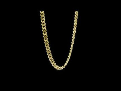4.4MM Curb link necklace yellow plated silver