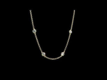Cubic-By-The-Yard Silver Necklace 34 inch