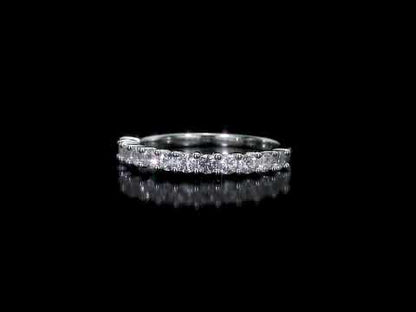 1 1/10 CT TGW Created White Sapphire Stackable Ring