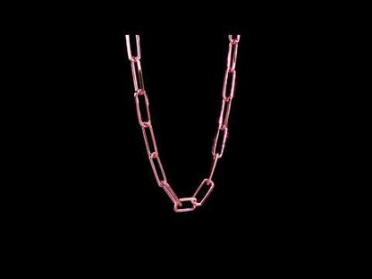 SILVER 5MM DIAMOND CUT OVAL LINK NECKLACE W/ LOBSTER CLASP LENGTH (INCHES): 32