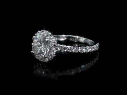 2 4/5 ct Dew created moissanite-white fashion ring silver