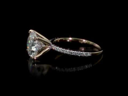 3 3/4 CT DEW Created Moissanite-White Fashion Ring 10k Yellow Gold