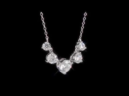 2 1/2 ct Dew created moissanite-white fashion pendant with chain silver