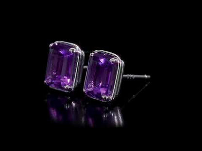 2 ct TGW Amethyst Bezel Studs