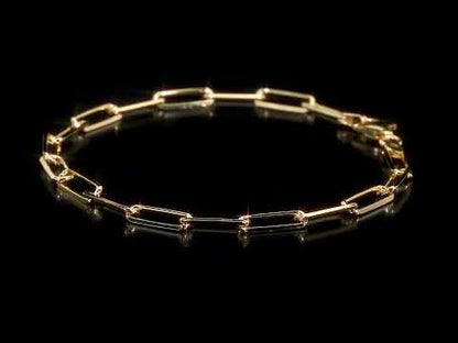 Men's 5MM Diamond cut paperclip bracelet
