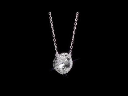 2 3/4 ct TGW Created white sapphire fashion pendant with chain silver