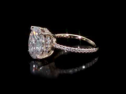 4 7/8 CT DEW Created Moissanite-White Fashion Ring 10k Yellow Gold