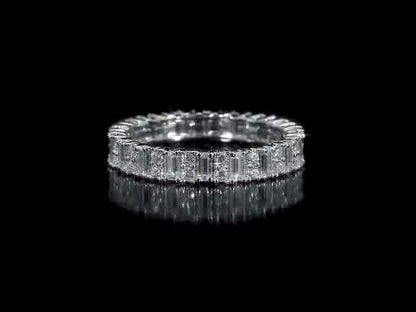 Moissanite Cluster Eternity Ring