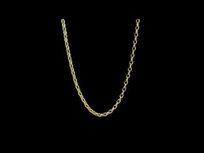 1.85MM Rolo chain necklace 16”