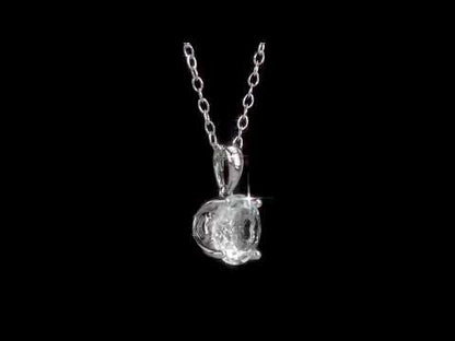 2 1/3 ct TGW White topaz fashion pendant with chain silver