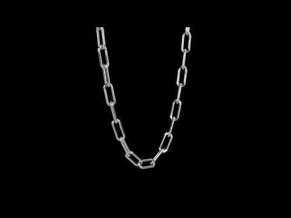 3.5MM paperclip necklace silver