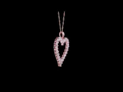 2 2/5 ct Dew created moissanite-white heart pendant with chain silver