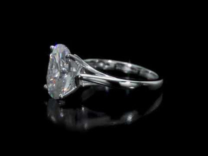 4 1/2 CT DEW Created Moissanite-White Fashion Ring 10k White Gold