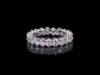 4 1/5 CT DEW Created Moissanite-White Fashion Ring 14k White Gold Size: 7