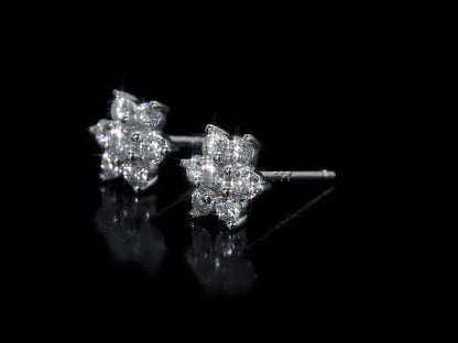 Moissanite Flower Studs
