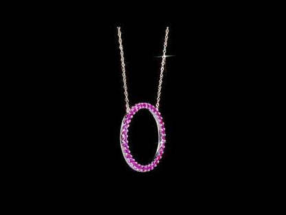 1 3/4 CT TGW Created Fashion Pendant With Chain 10k Gold