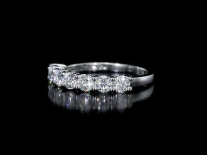 1 CT DEW Created Moissanite-White Fashion Ring 10k White Gold