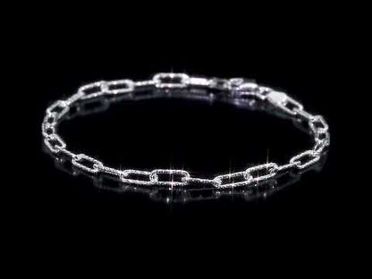 3.5MM Fancy cut paperclip bracelet