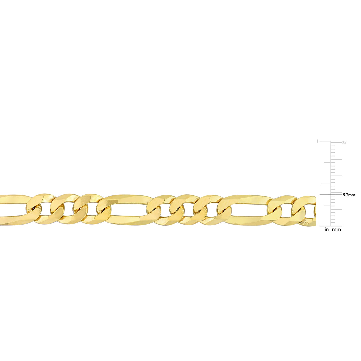 8.9MM Yellow Silver Figaro Anklet