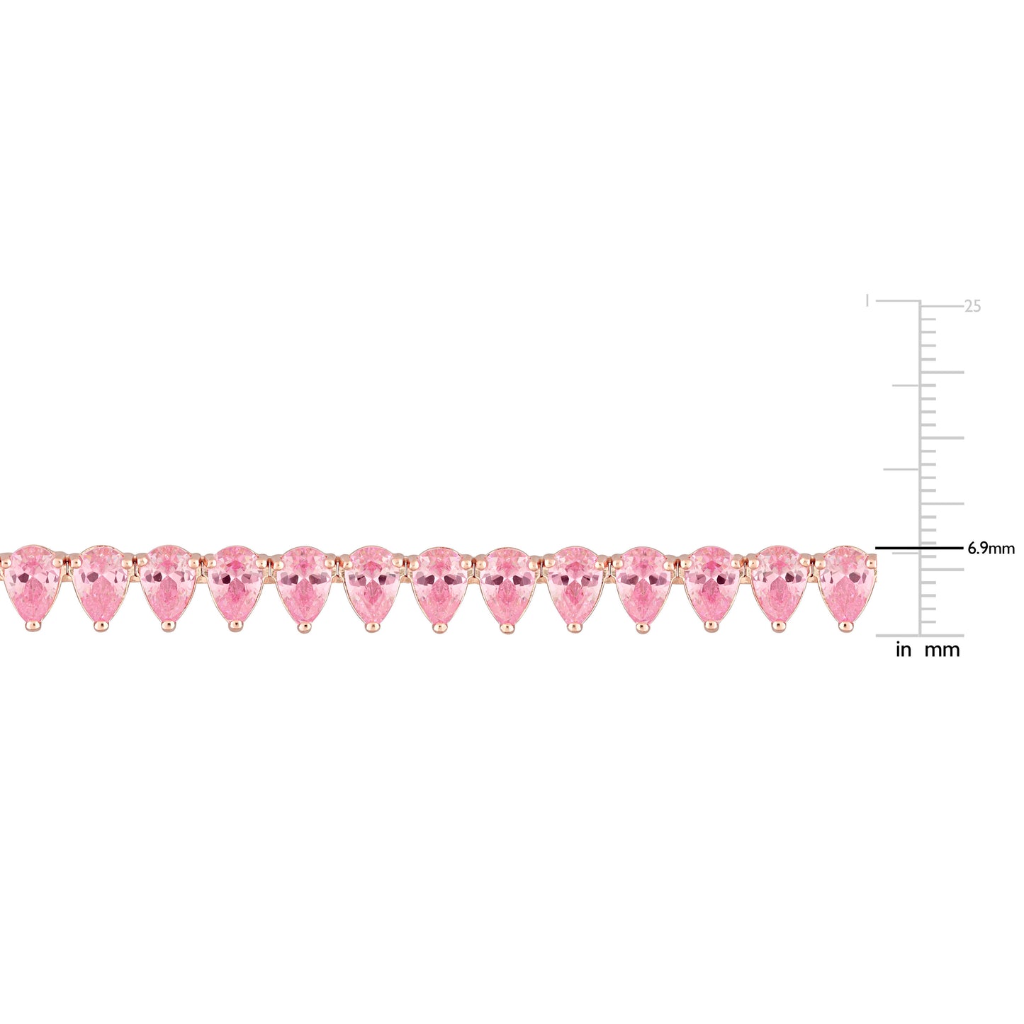 35 ct TGW Created pink sapphire necklace silver pink tongue and groove clasp length (inches): 18
