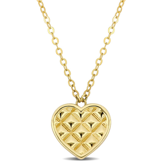 10k Yellow Gold Heart Necklace