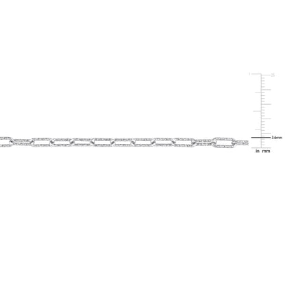 3.5MM Fancy cut paperclip bracelet