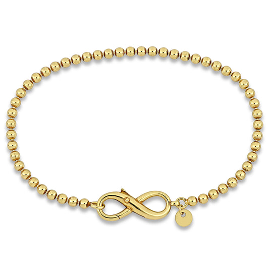 Silver Yellow Infinity Ball Bracelet