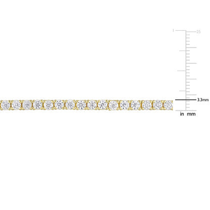 5 5/8 ct Dew Moissanite Tennis Bracelet Yellow Silver