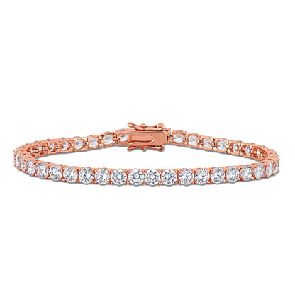 18-4/5 CT TGW Cubic Zirconia Tennis Bracelet Silver Rose