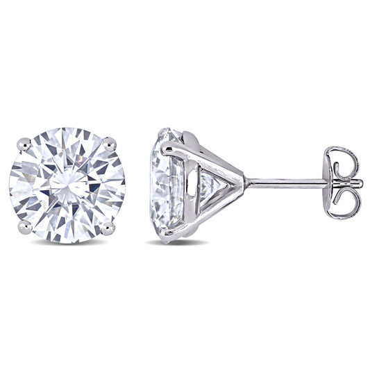 5-1/2 CT DEW Created Moissanite-White Stud Earrings 14k Gold White