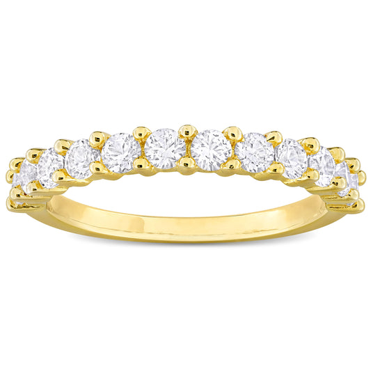 1 1/10 CT TGW Created White Sapphire Stackable Ring