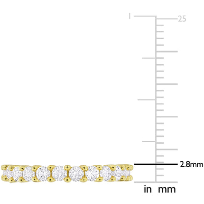 1 1/10 CT TGW Created White Sapphire Stackable Ring