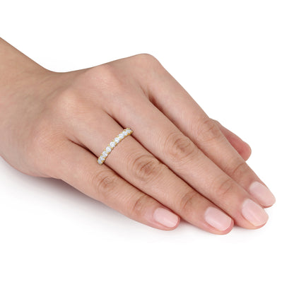 1 1/10 CT TGW Created White Sapphire Stackable Ring