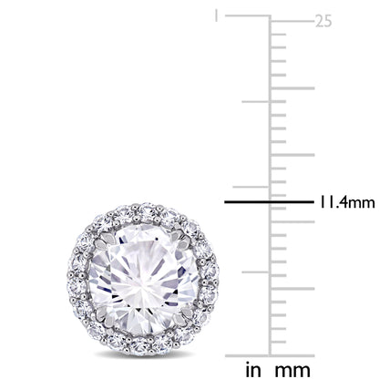 5 1/2 ct TGW C reated white sapphire fashion post earrings silver