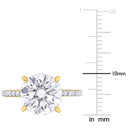 3 3/4 CT DEW Created Moissanite-White Fashion Ring 10k Yellow Gold