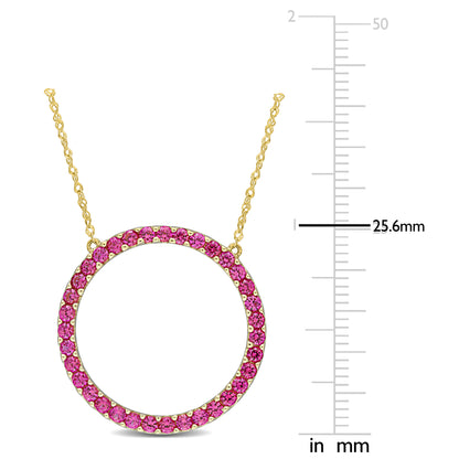 1 3/4 CT TGW Created Fashion Pendant With Chain 10k Gold