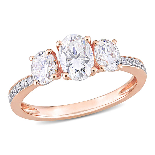 1 4/5 CT DEW Created Moissanite-White Fashion Ring 10k Gold