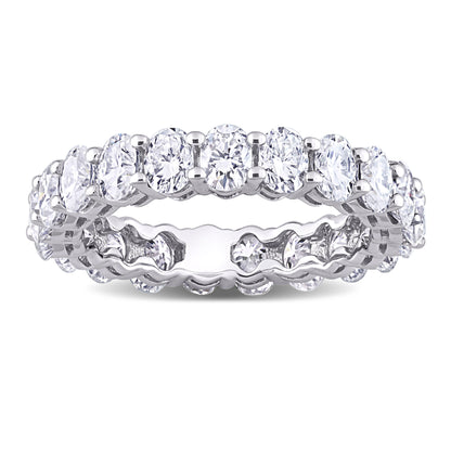 4 1/5 CT DEW Created Moissanite-White Fashion Ring 14k White Gold Size: 7