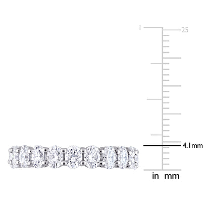 4 1/5 CT DEW Created Moissanite-White Fashion Ring 14k White Gold Size: 7