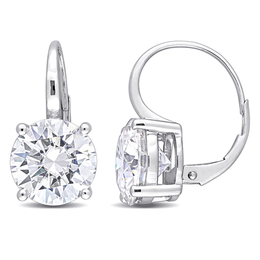 7 CT DEW Created Moissanite-White LeverBack Earrings 10k White Gold