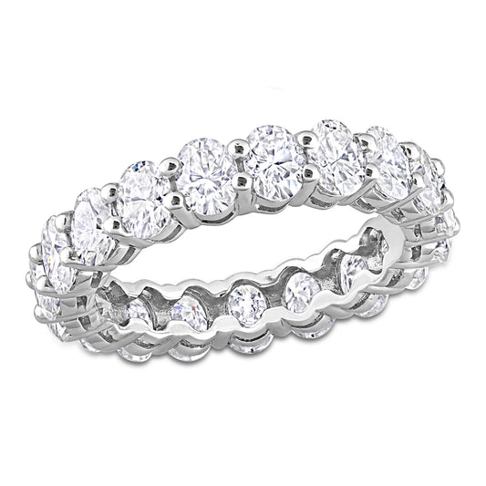 3 4/5 CT DEW Created Moissanite-White Fashion Ring 14k White Gold Size: 5