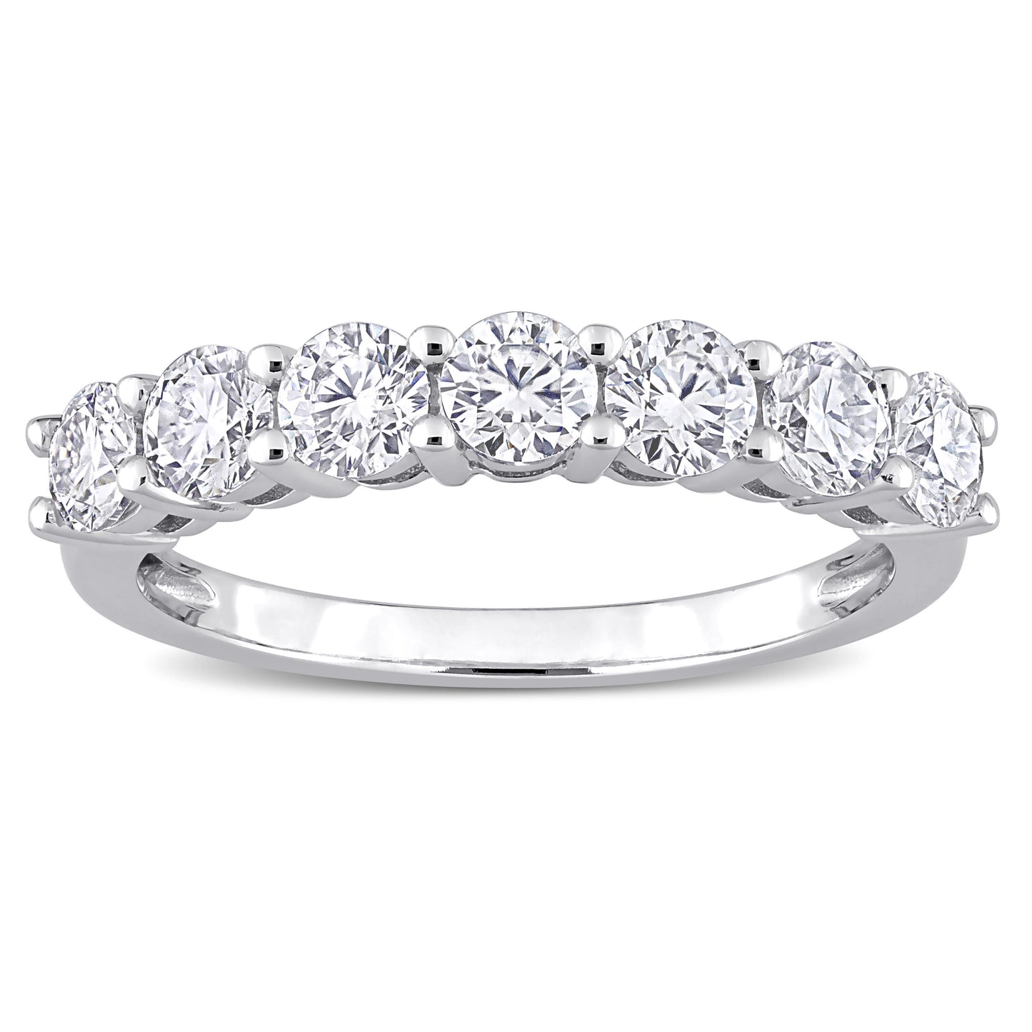 1 CT DEW Created Moissanite-White Fashion Ring 10k White Gold