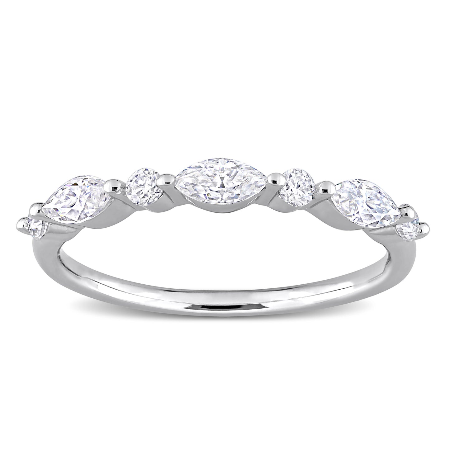 1/2 ct Dew created moissanite-white fashion ring silver