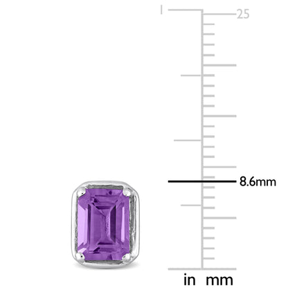 2 ct TGW Amethyst Bezel Studs