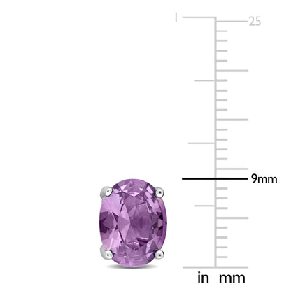 5 ct TGW Simulated alexandrite fashion post earrings silver