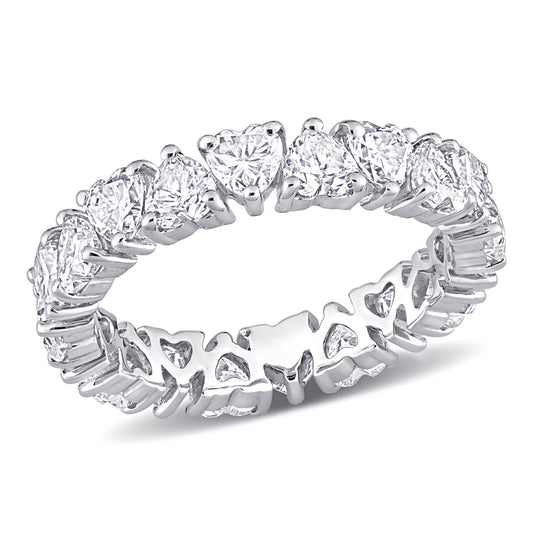 Moissanite Heart Eternity Band